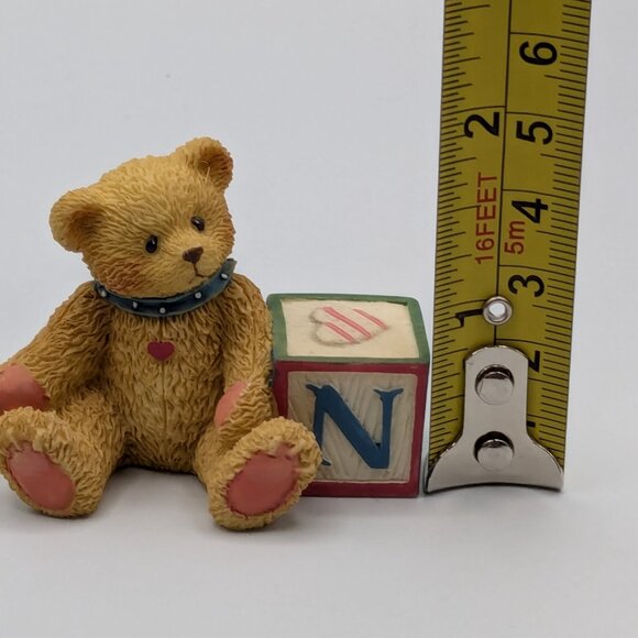 Cherished Teddies Bear with ABC "N" Block Figurine 158488N (1995) - Picture 10 of 10